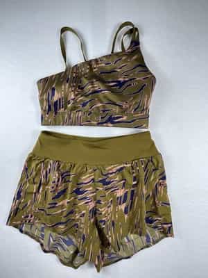 Joy Lab Bra & Short Set Green, Purple Size XS