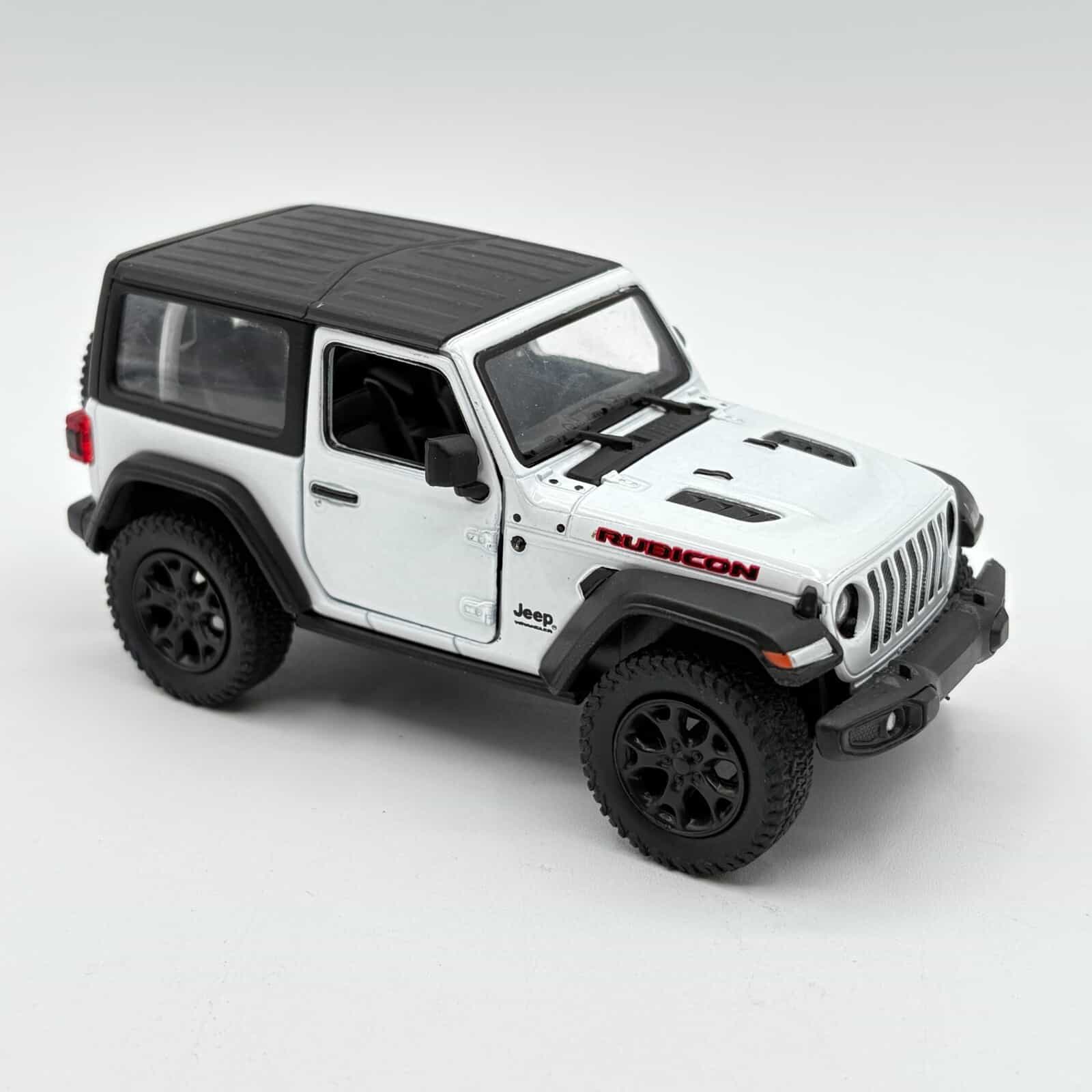 Kinsmart 1:34 Die Cast 2018 White & Black Jeep Wrangler Rubicon KT5412
