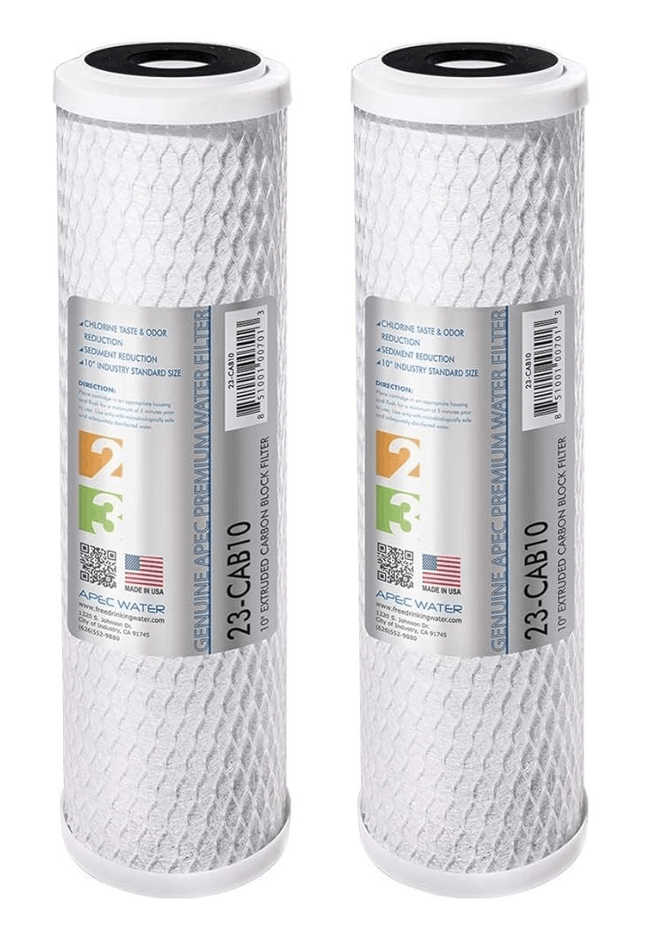Lot of 2 Apec Water 10" Premium Water Filter Carbon Block 23-CAB10