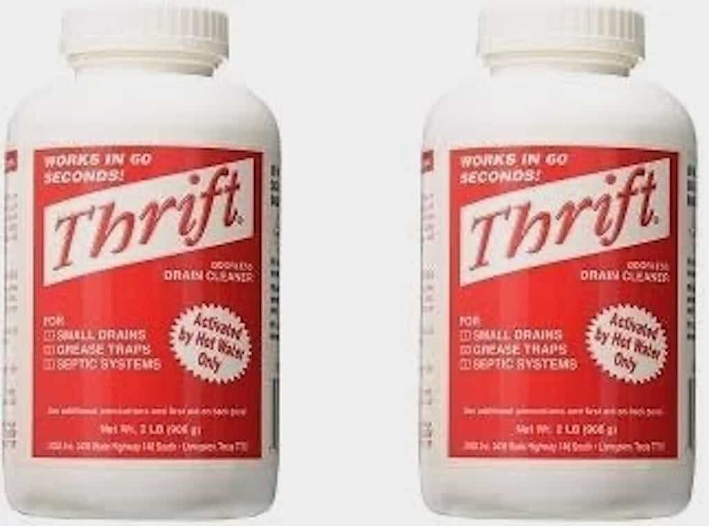 Lot of 2 New Thrift Odorless Drain Cleaner 1lb each