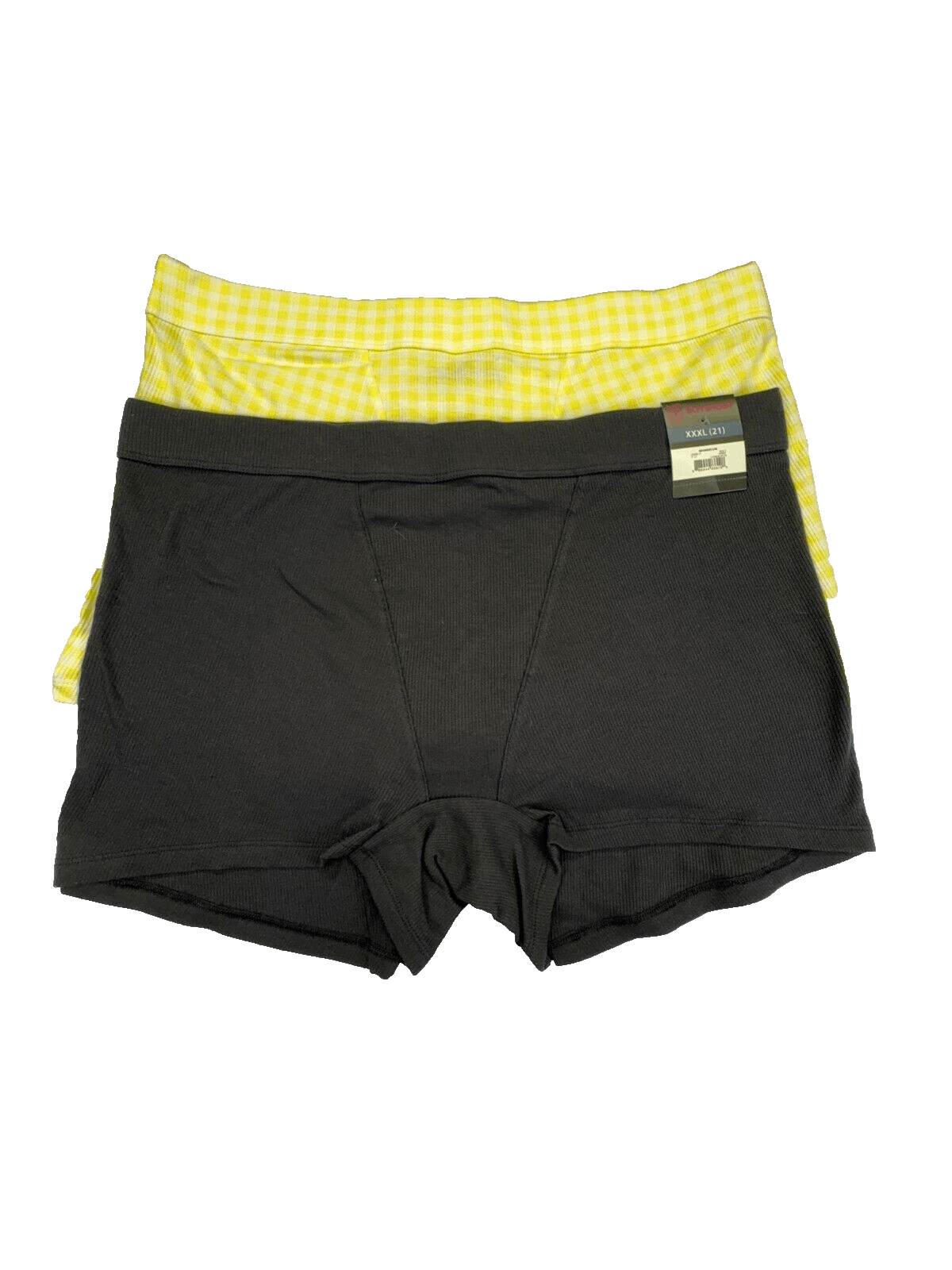 Lot of 2 NWT NOBO Women's Boy Shorts XXXL Yellow Checked/Black
