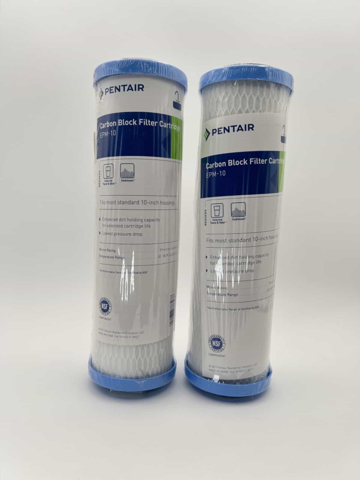 LOT OF 2 Pentair Pentek EPM-10 Carbon Block Water Filter Cartridge