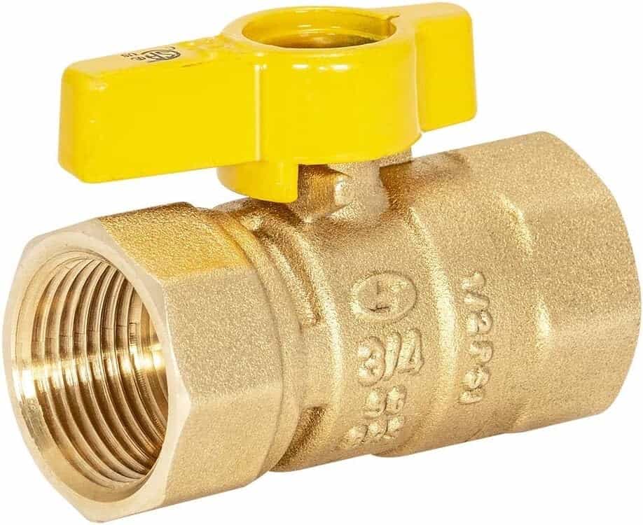 Lot of 3 3/4" Brass FIP Straight Gas Ball Valve 1/4-Turn Handle Fitting 60011