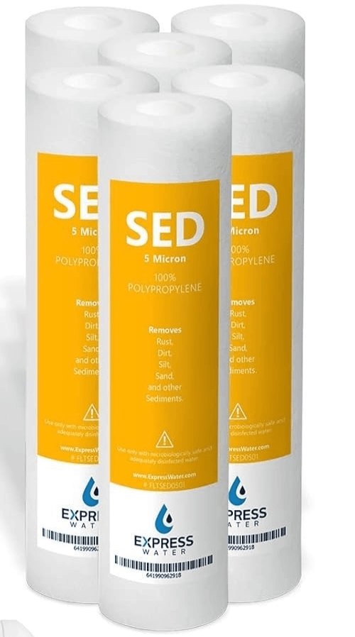 Lot of 5 Express Water SED Sediment Water Filter 5 Micron 10" X 2.5"