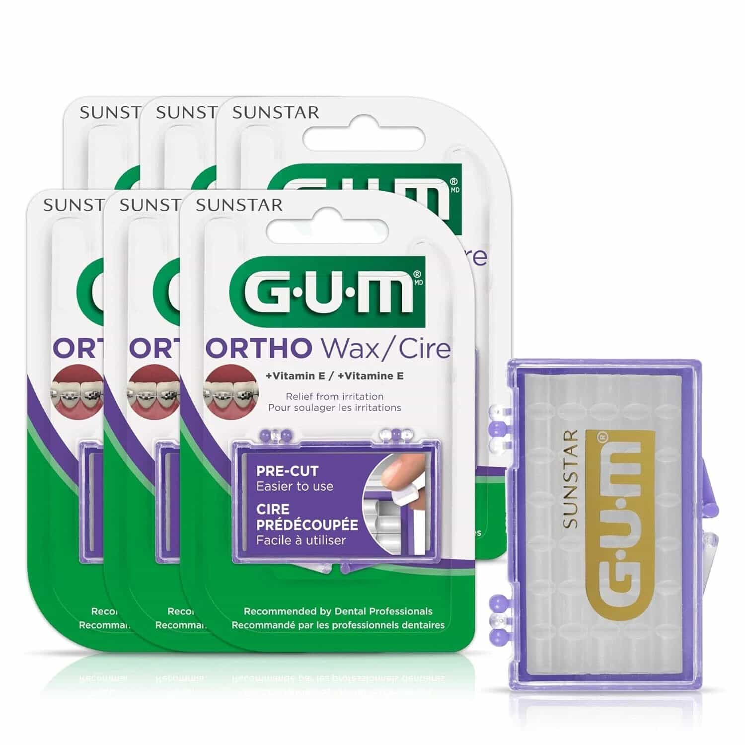Lot of 6 Packs Gum Orthodontic Wax for Braces and Dental Devices