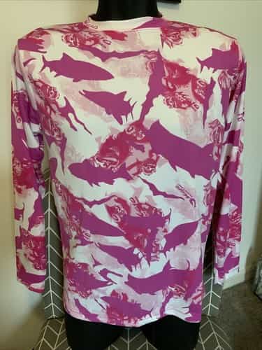Mojo Offshore Camo Performance Long Sleeve Fishing T-Shirt w/ UV Protection Sz S