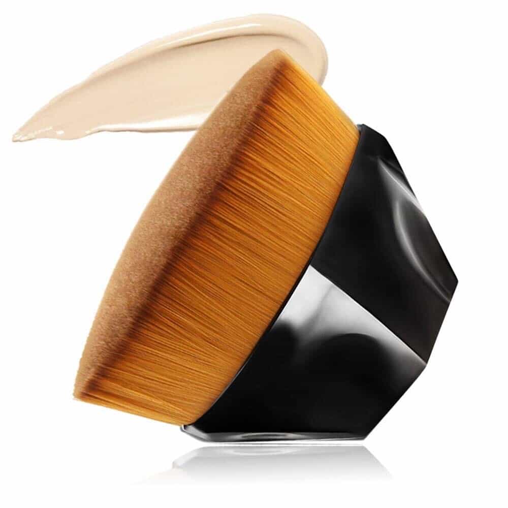 NEW FRAGLOW Foundation Makeup Brush w/Case Face Blush Liquid Powder Black