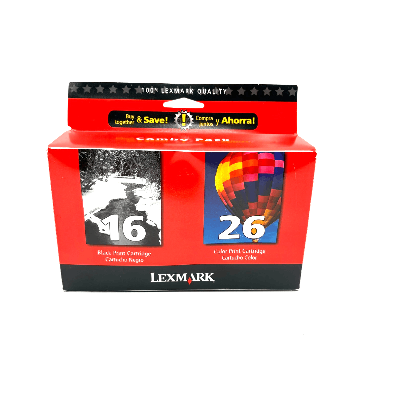 New Lexmark Combo Pack 16/26 Black & Color Cartridges