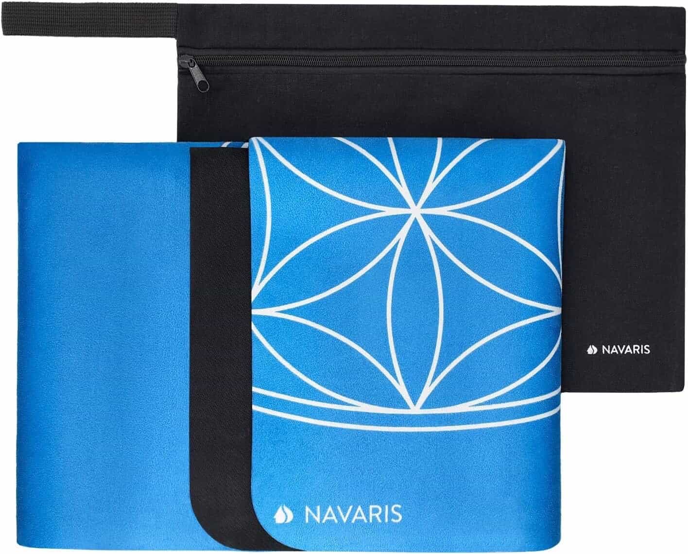 NEW Navaris Foldable Yoga Mat for Travel - 1/16" Thick Exercise Mat Blue