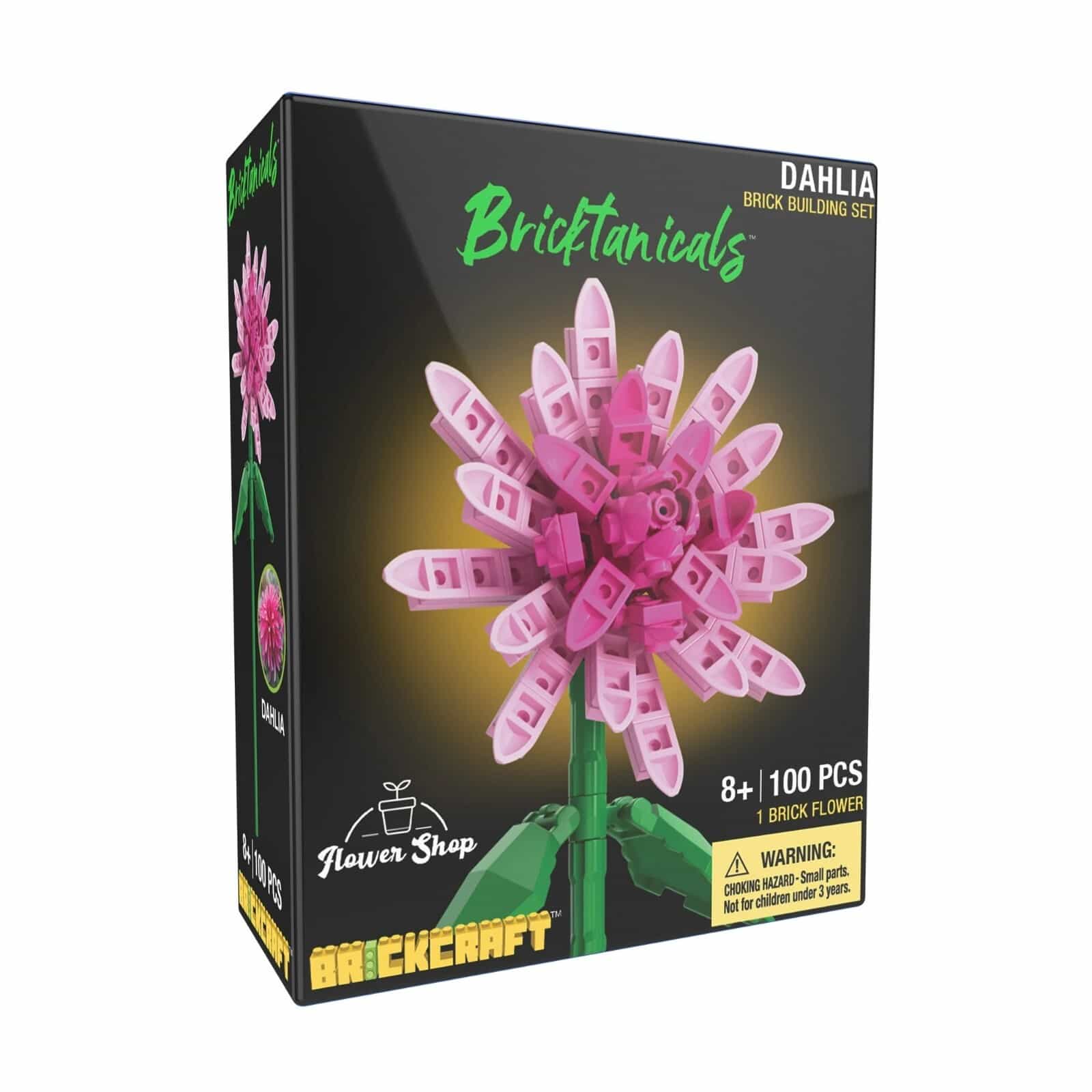 New Sealed Bricktanicals Brickcraft Dahlia Brick Building Set 100 Pieces