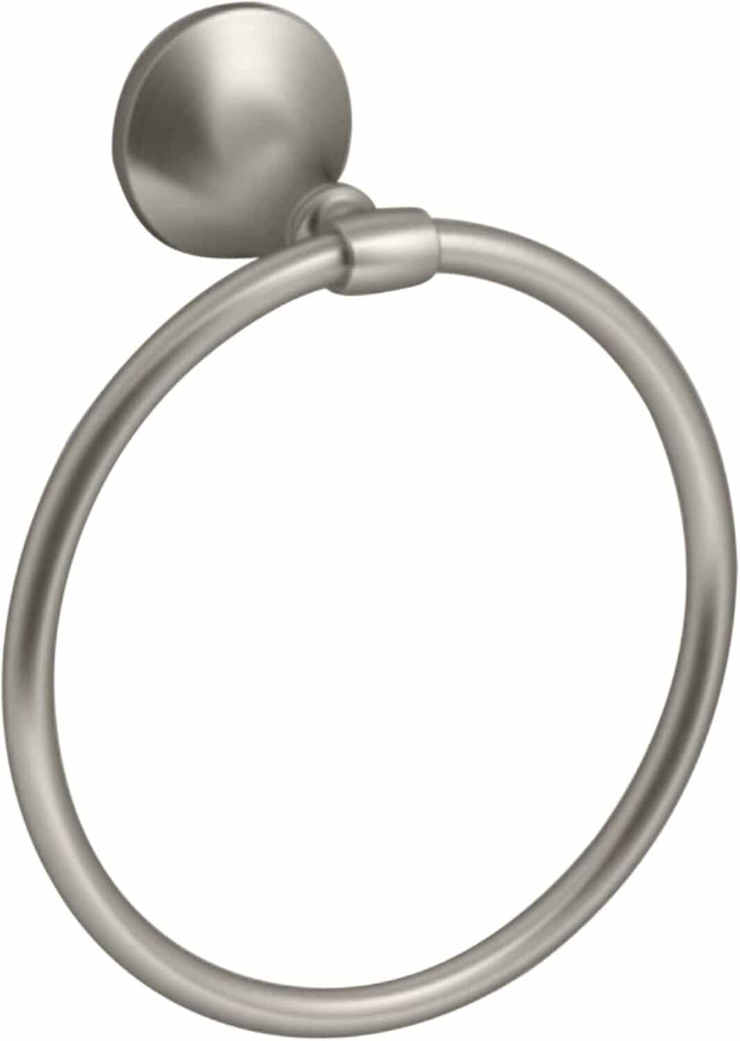 New Sealed Kohler R72786-BN Elliston Towel Ring Brushed Nickel