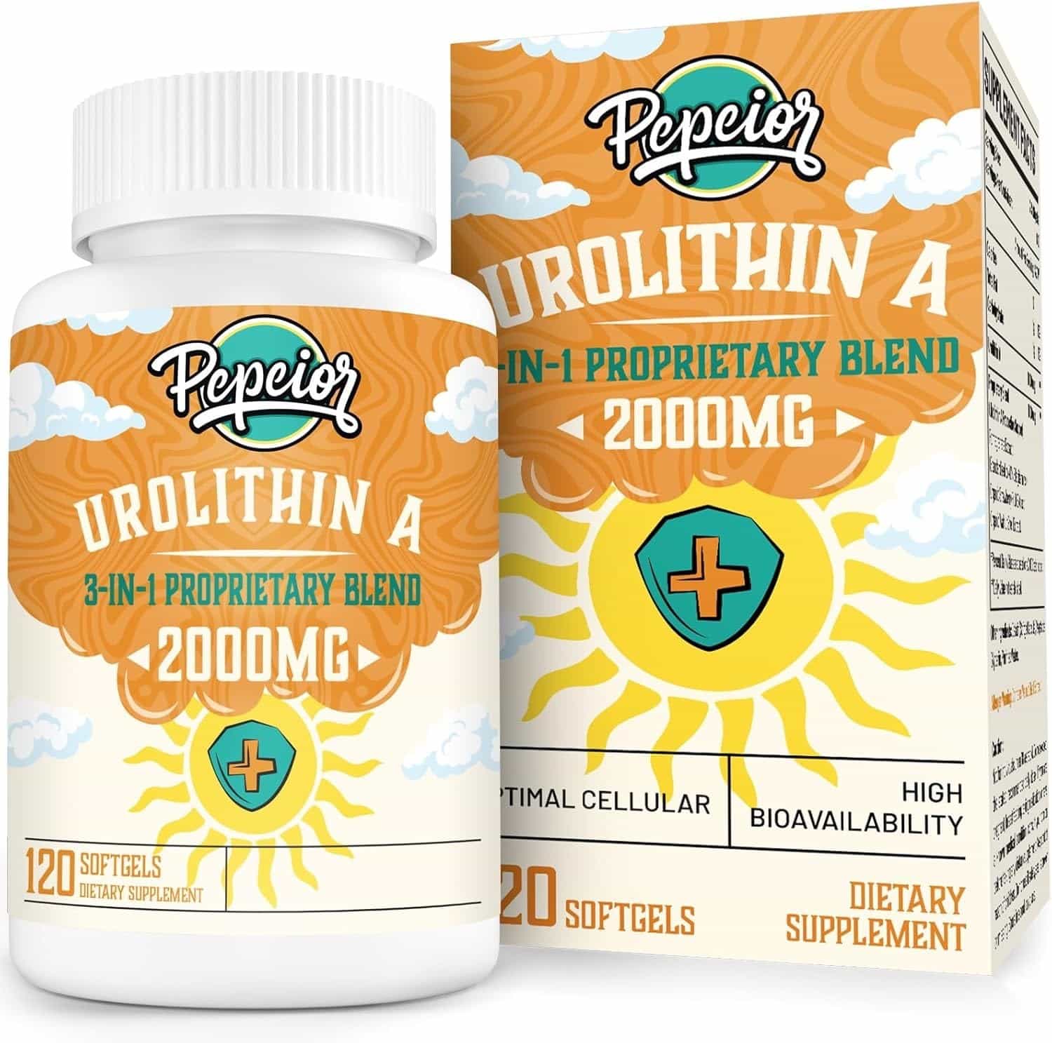 New Sealed Pepeior Urolithin A Supplement 2000MG 120 Softgels Exp. 10/26