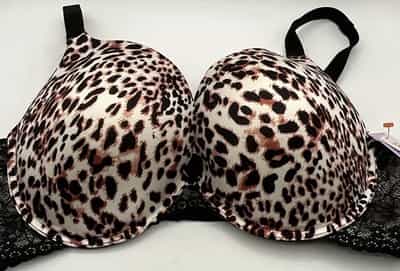 NEW size 42DD Joyspun Modem Plunge bra underwire animal print lace