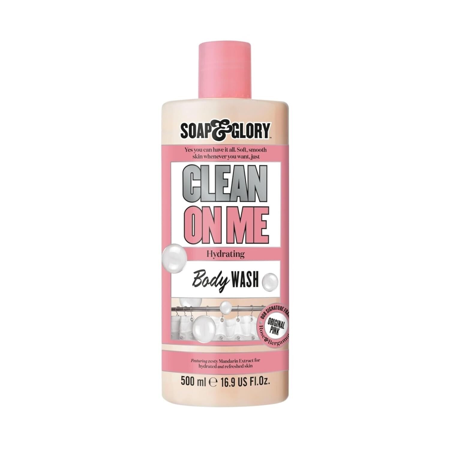 New Soap & Glory Original Pink “Clean On Me” Hydrating Body Wash 16.9oz