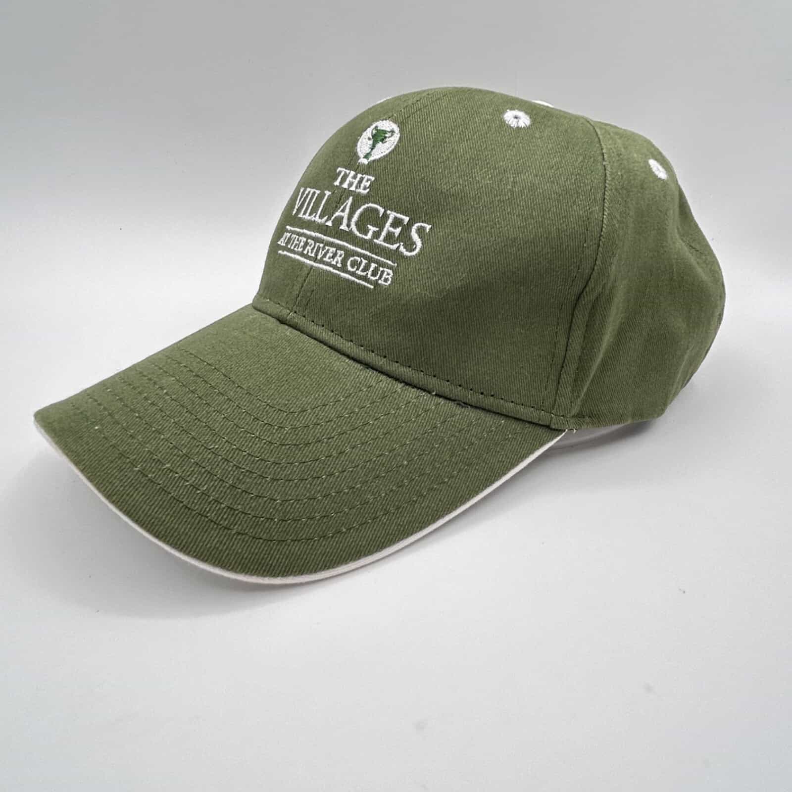 New The Villages at the River Club Green & White Snapback Cap, One Size
