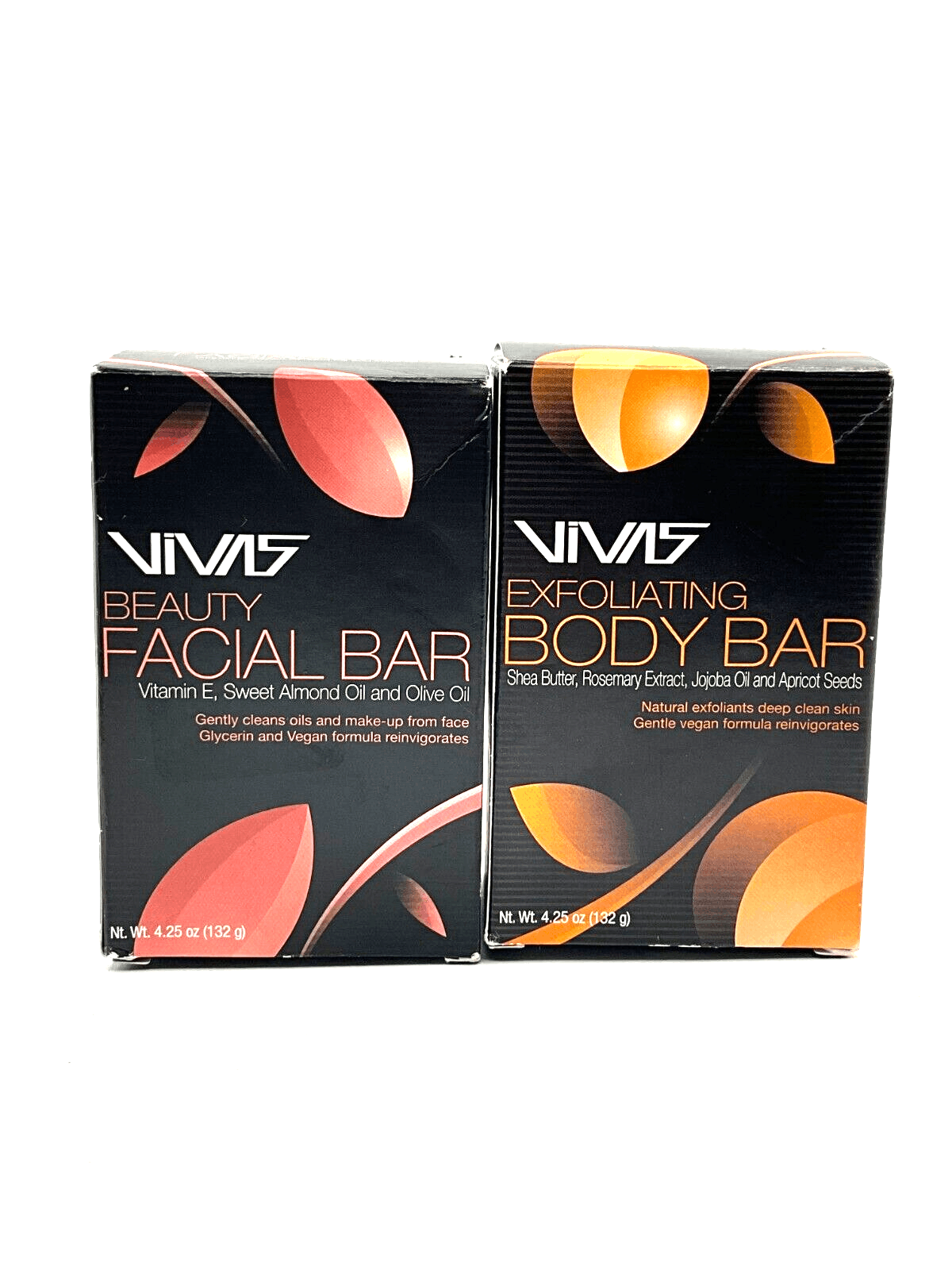 NIB 2 Bars VIVAS BAR (1 Beauty Facial Bar, 1 Exfoliating Body Bar) 4.25 oz each
