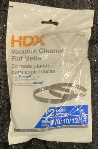 NIB 2 Pack Bissell Vacuum Cleaner Belts Style 7/9/10/12/14 Made in USA HDX Flat