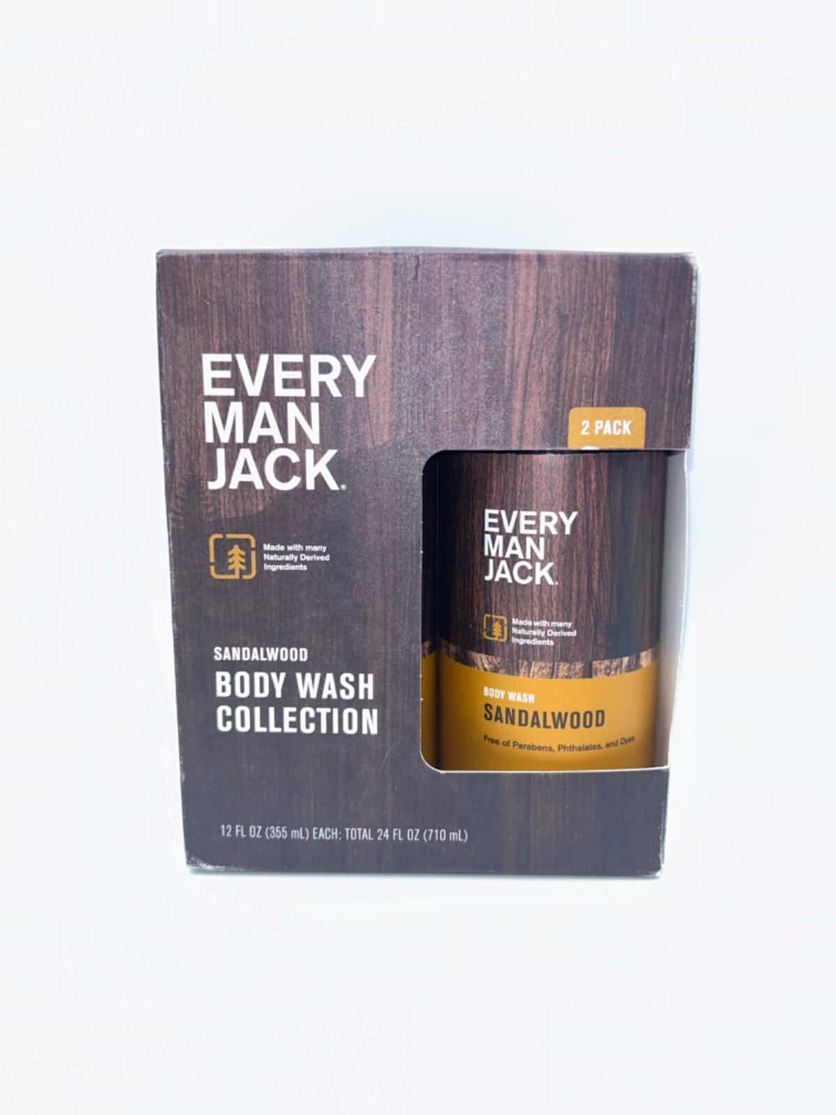NIB 2 X Every Man Jack Sandalwood Body Wash 4 X 12 oz. (48oz)