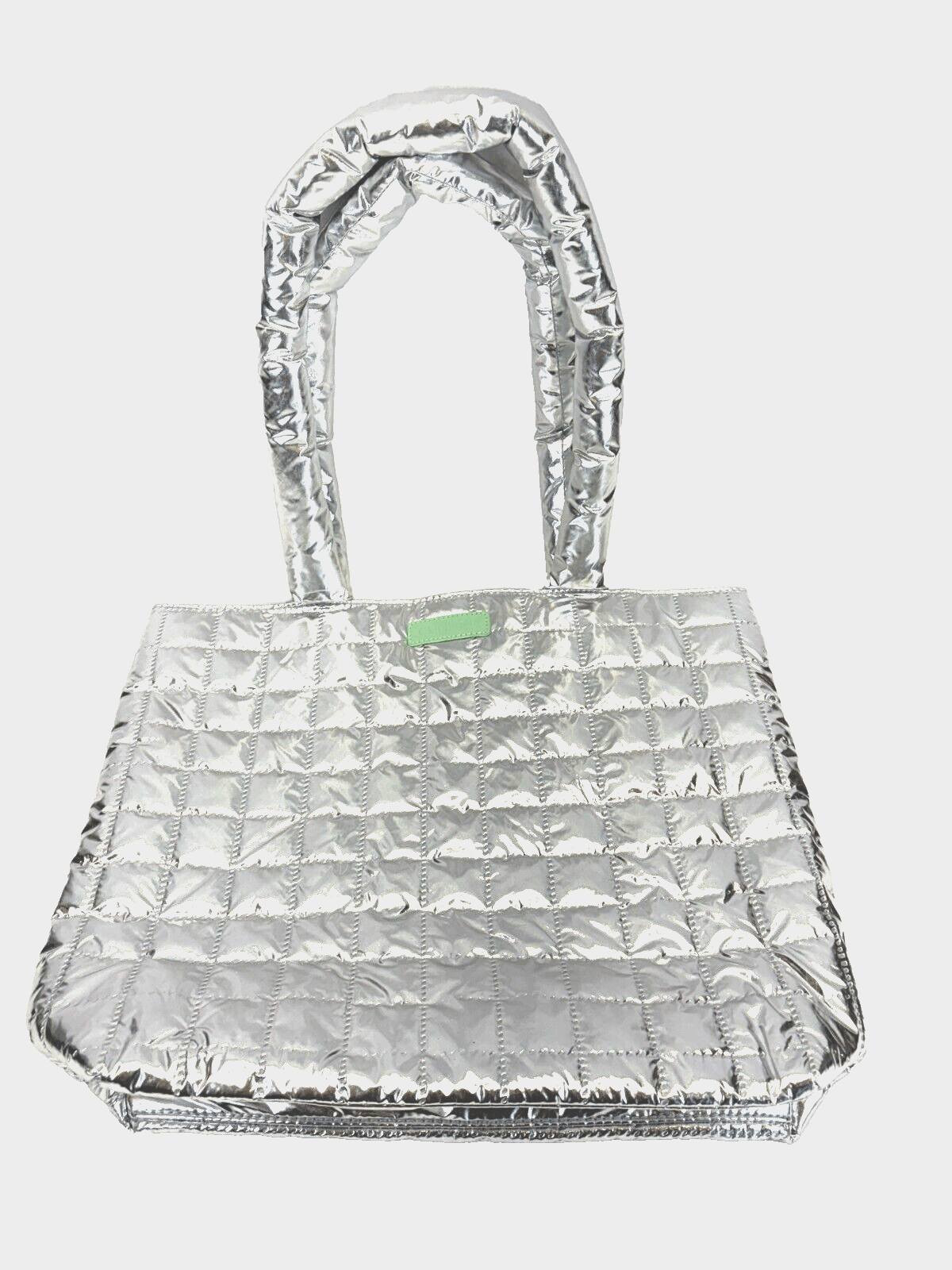 NWT CLINIQUE Limited Edition Large Silver with Green Tote Bag