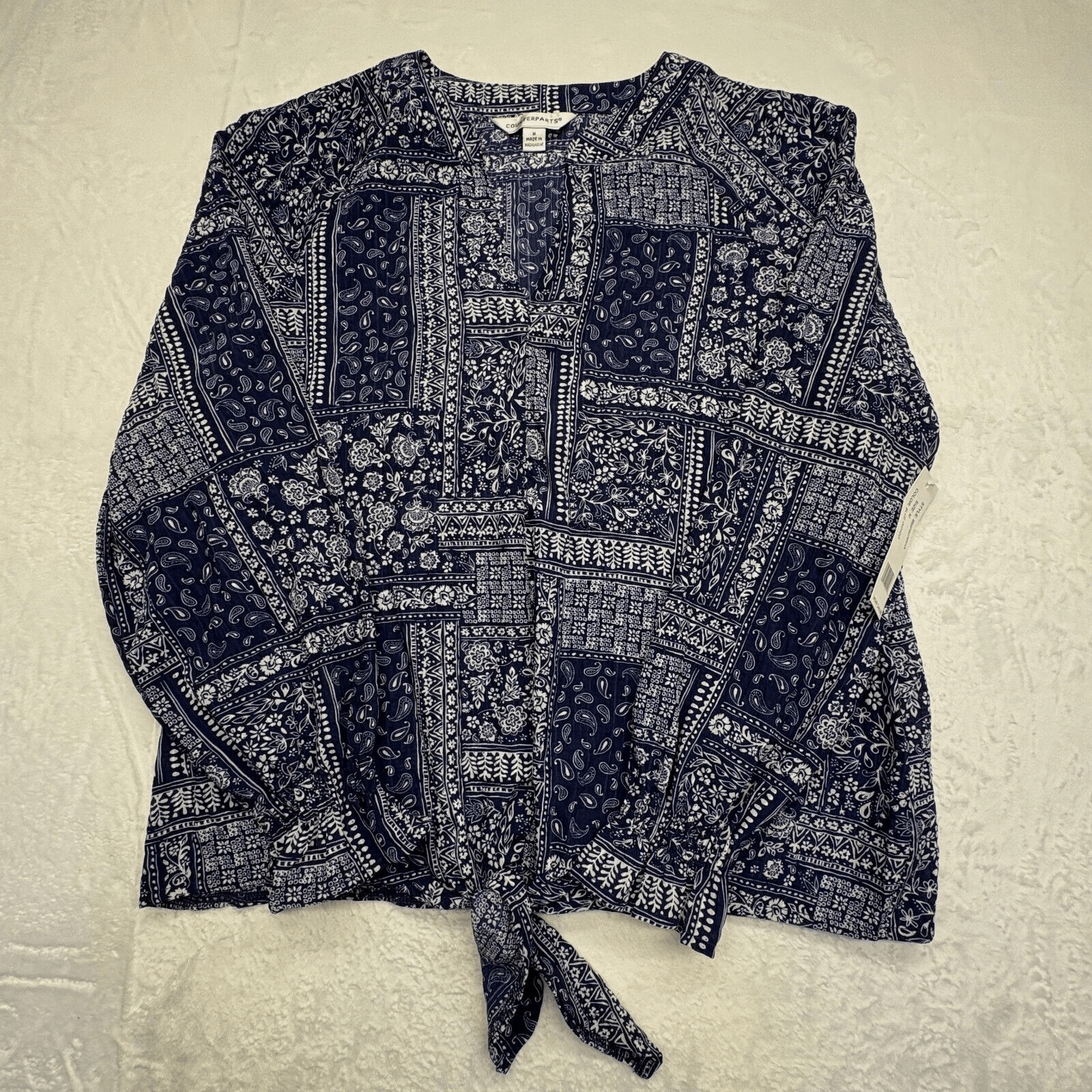 NWT Counterparts Blue Indigo Blouse 959P80765HA Medium
