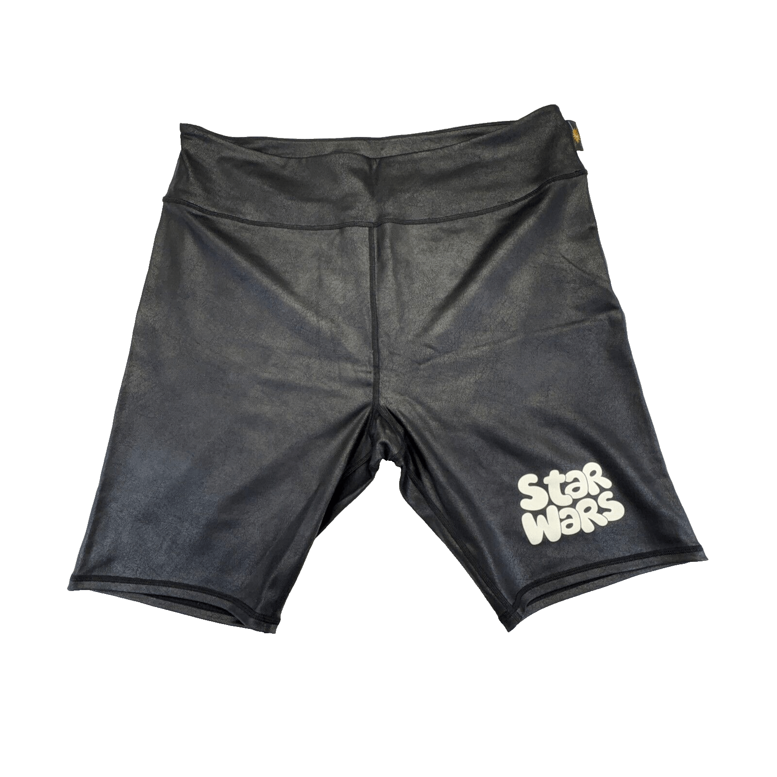 NWT Disney Star Wars Lucas Films Black Faux Leather Stretchy Shorts XL