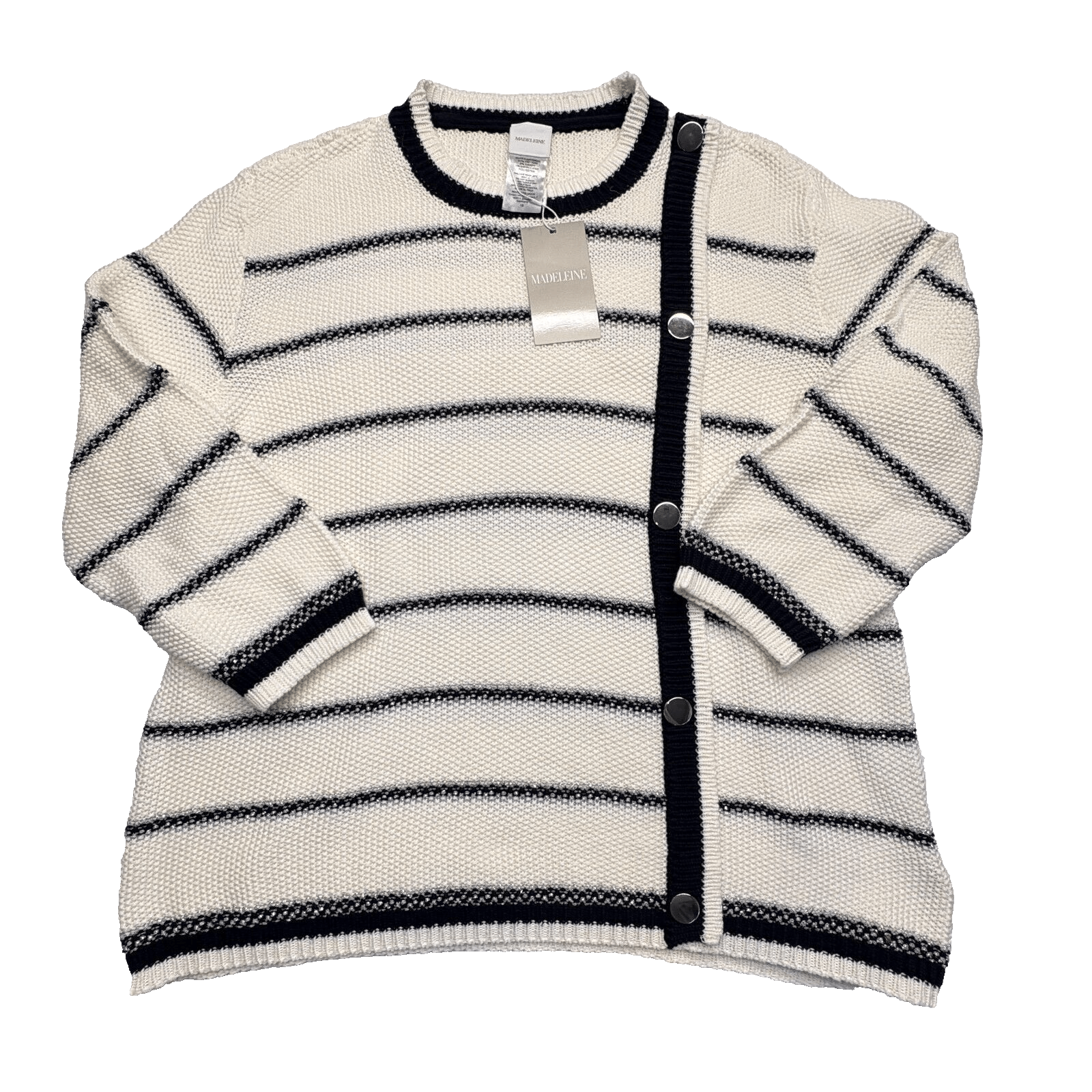 NWT Madeleine Sweater Navy/White/Silver Euro Size 18/US Size XL  Made in Germany