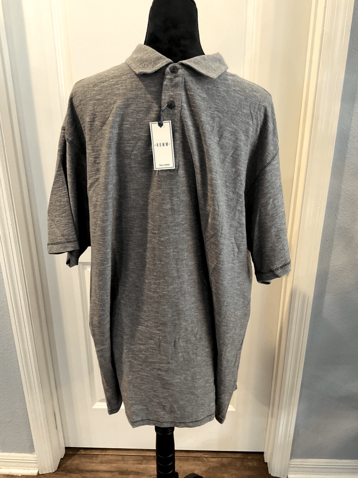 NWT ROWM Gray Polo Shirt Size 2XT