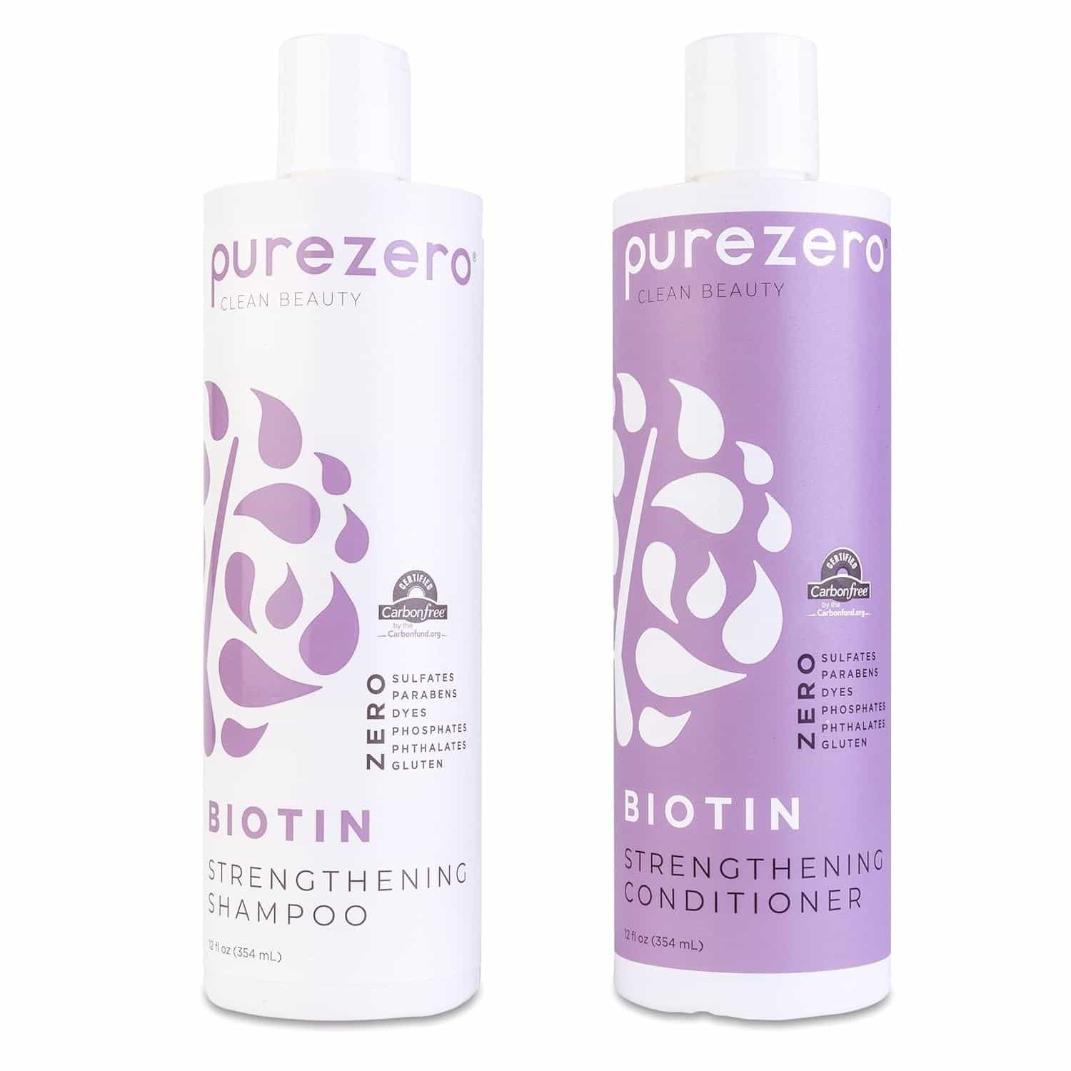 Purezero Biotin Strengthening Shampoo & Conditioner set - 12 fl oz