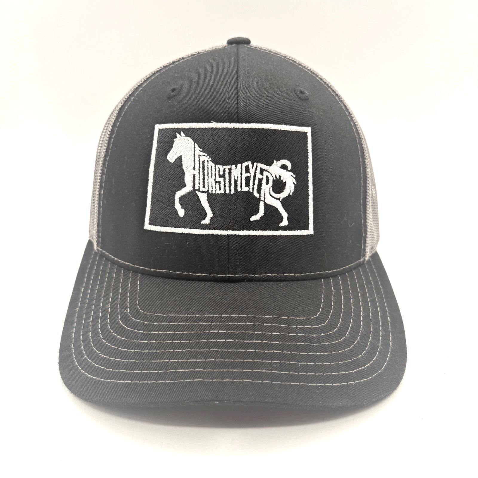 Richardson Brand Horstmeyer Trucker Hat/Cap Snapback Black/Gray
