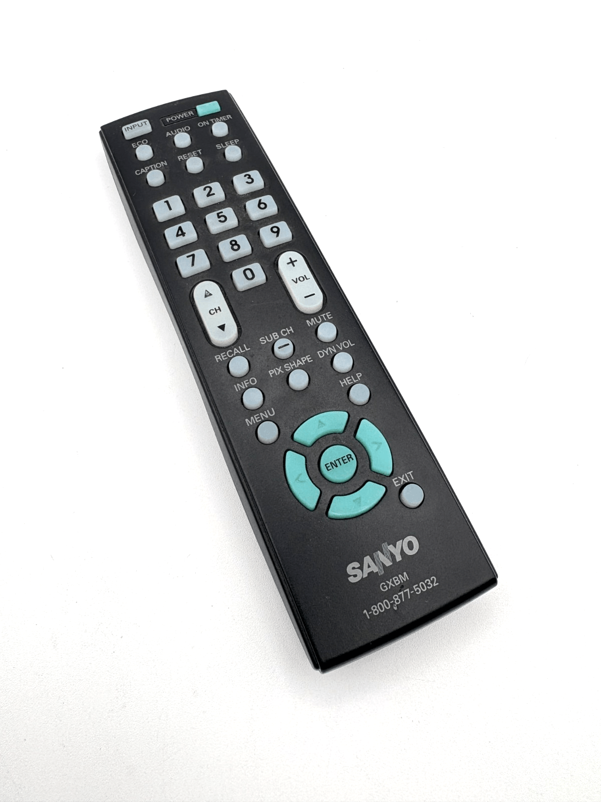 Sanyo GXBM TV Remote Control Black Genuine OEM Replacement Audio Video Tested