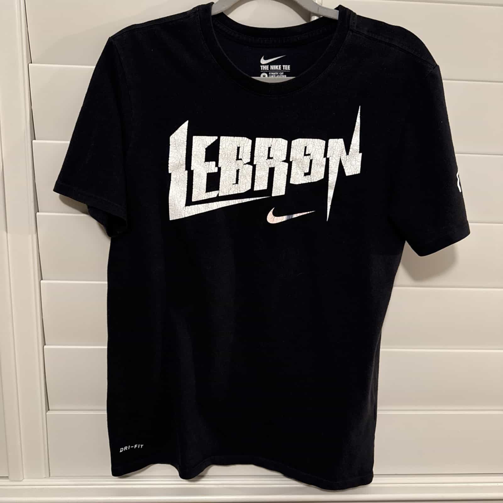 Used LEBRON JAMES Nike Shirt 2016 2017 HOMECOMING KING TOUR Black Dri Fit M