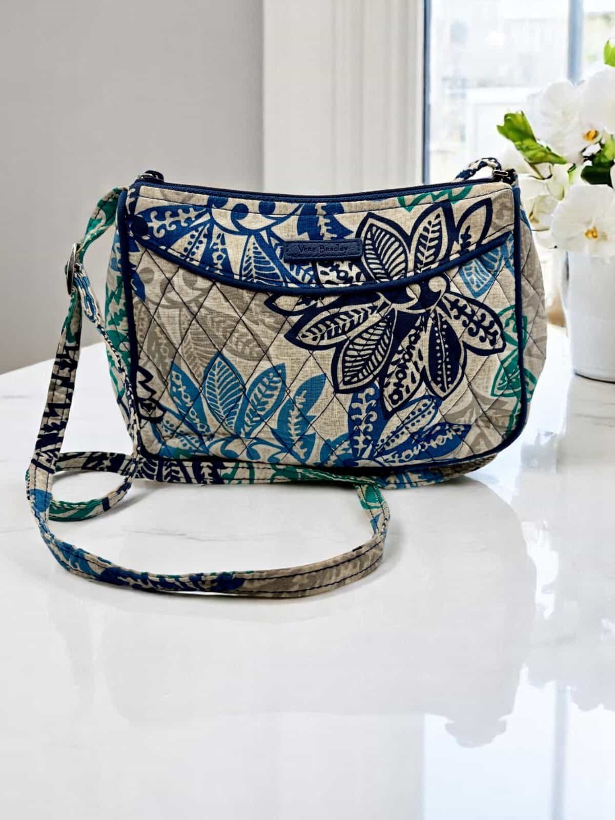 Vera Bradley Hadley Santiago Carryall Crossbody Purse Bag Retired Pattern