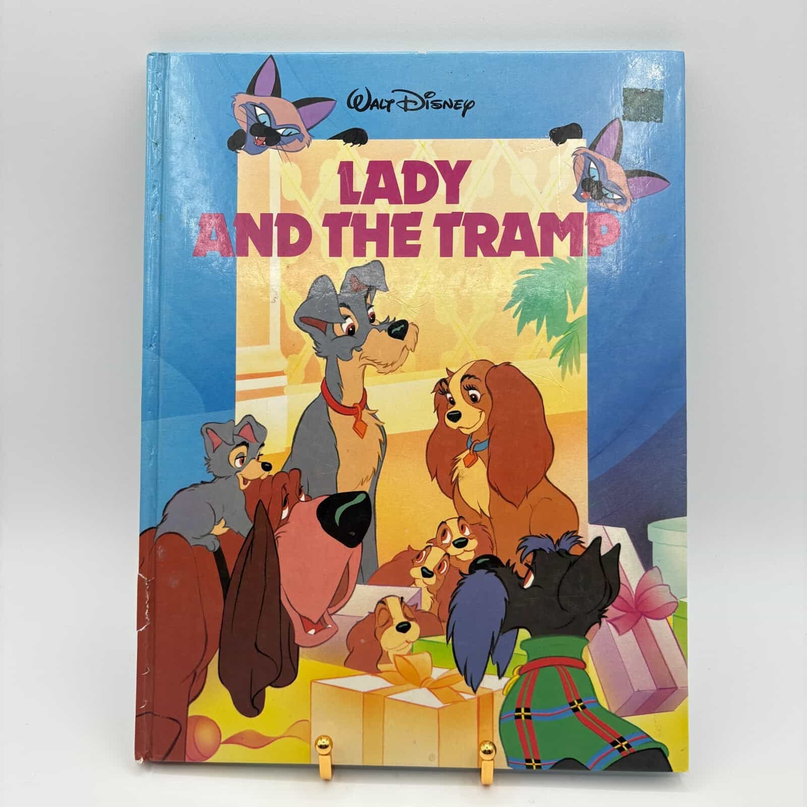 VG Walt Disney Large Hardcover Twin Books Vintage 1988 Lady And The Tramp