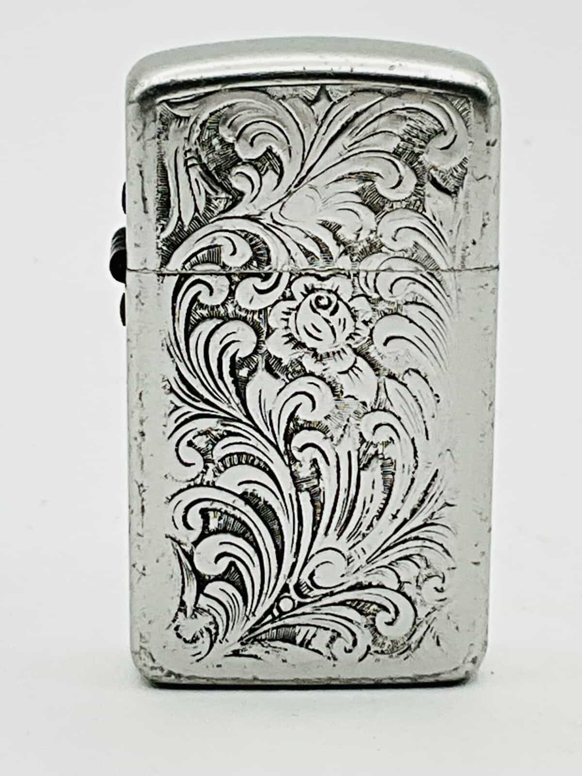 Vintage Park Lighter 'Chicago Title' Stainless Steel Engraved Lighter