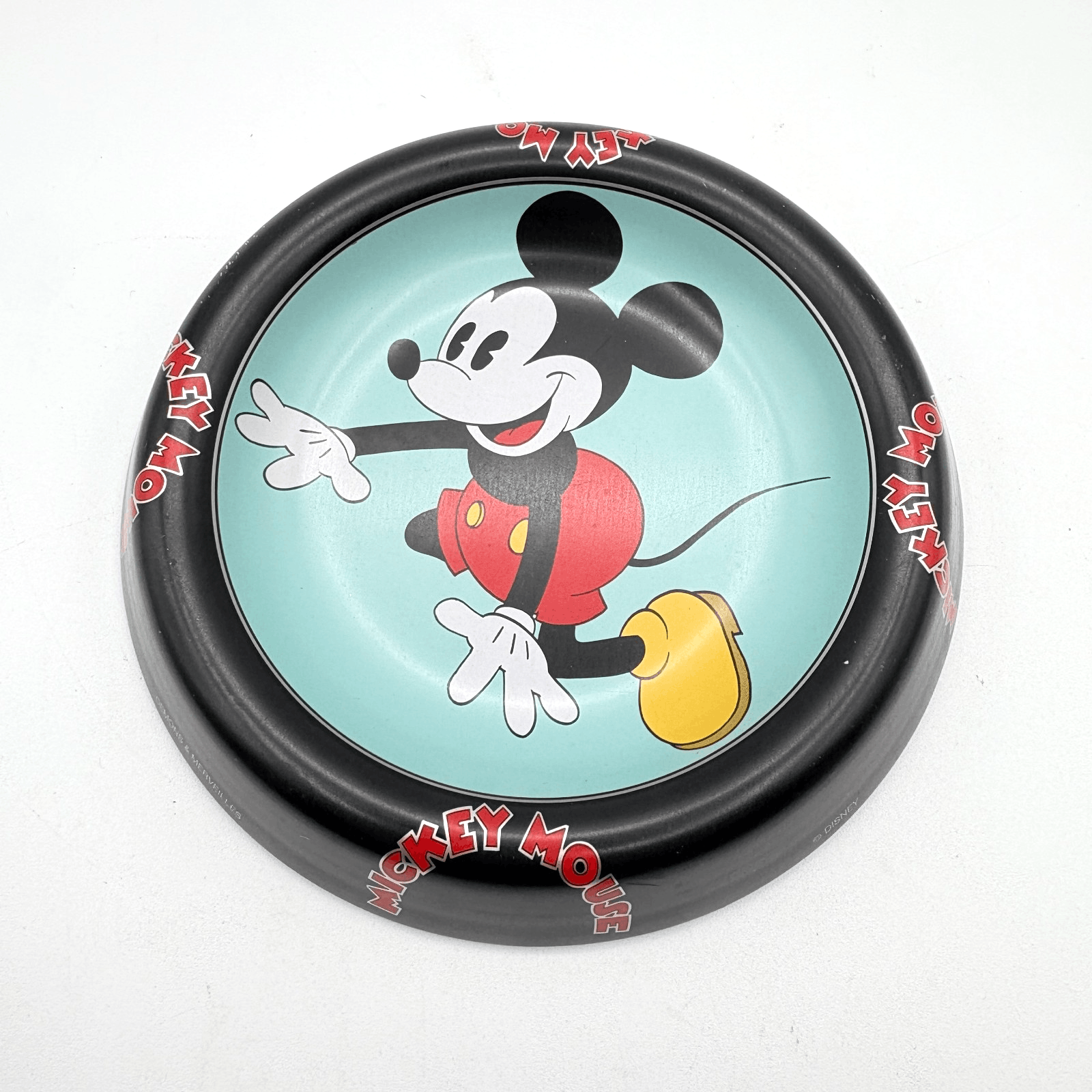 Vintage Rare 90's Demons & Merveilles Mickey Mouse Litho Tin Ashtray