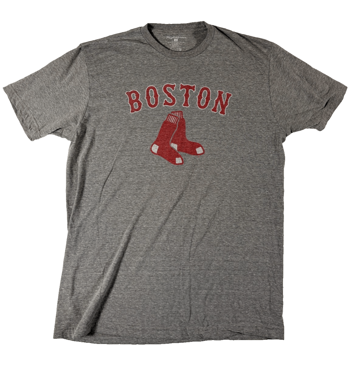 Wright & Ditson Boston Red Sox Mens T-Shirt Large Gray