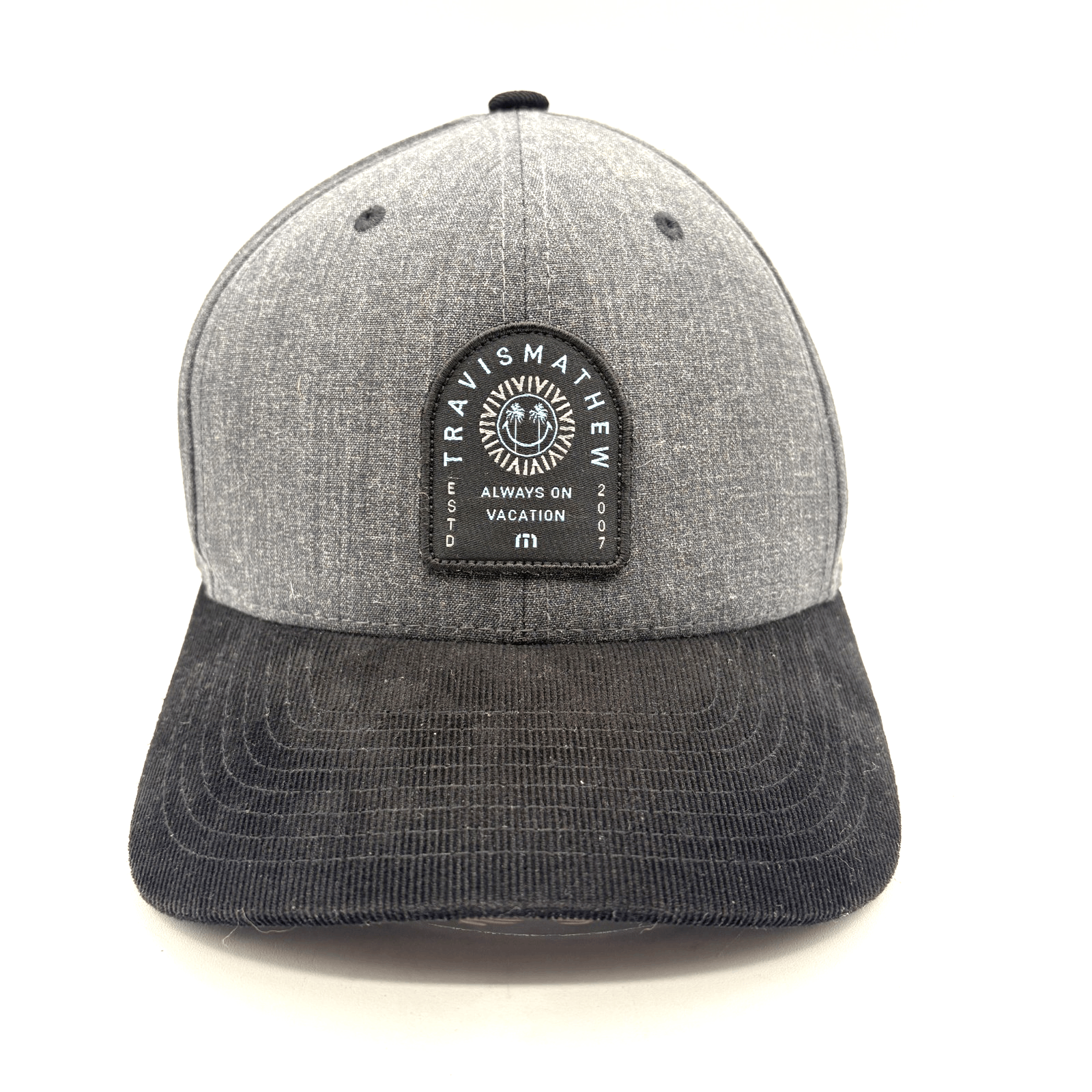 Yupoog Travis Mathew 'Always on Vacation' Black & Gray Snapback Golf Cap