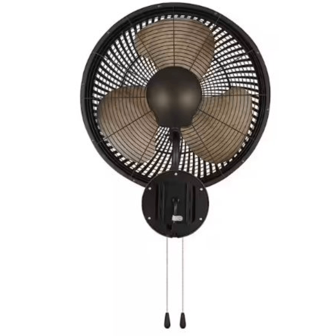 Hampton Bay 52411 Henton 18 in. 3 Speed Oscillating High Velocity Flat Bronze Indoor/Outdoor Wall Mount Fan