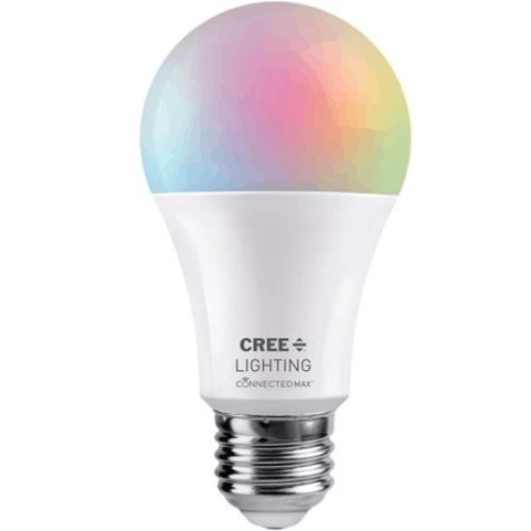 CREE LIGHTING CMA19-60W-AL-9ACK Connected Max Tunable White and Color-Changing A19 60-Watt-Replacement Smart LED Bulb