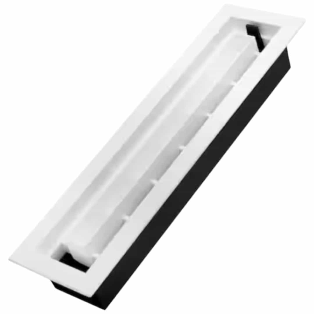 Inte-Grates IGFPD212-WH 2 in. x 12 in. Customizable Plastic Floor Register in Textured White