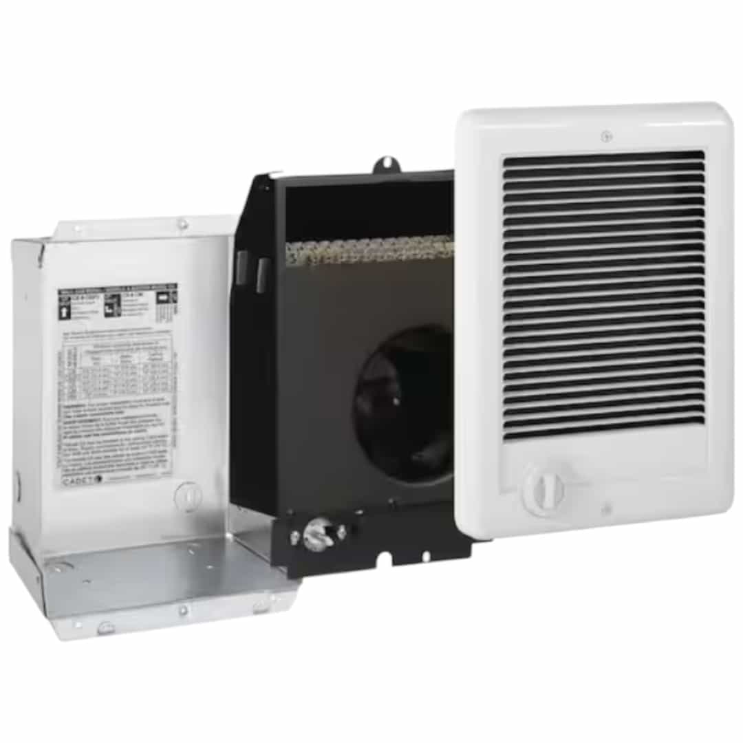 Cadet CSC202TW 240-volt 2,000-watt Com-Pak In-wall Fan-forced Electric Heater in White with Thermostat