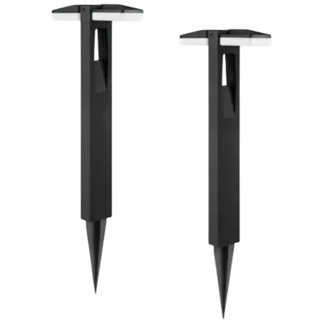 Hampton Bay HB-20P10-BK Smart Low Voltage Black Plug-in Integrated LED RGB Landscape Light Kit with Transformer Powered by Hubspace 2-Pack