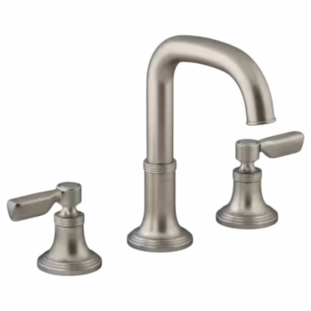 KOHLER R36011-4D-BN Paces 8 in. Widespread Double Handle Bathroom Faucet with Lever Handles in Vibrant Brushed Nickel