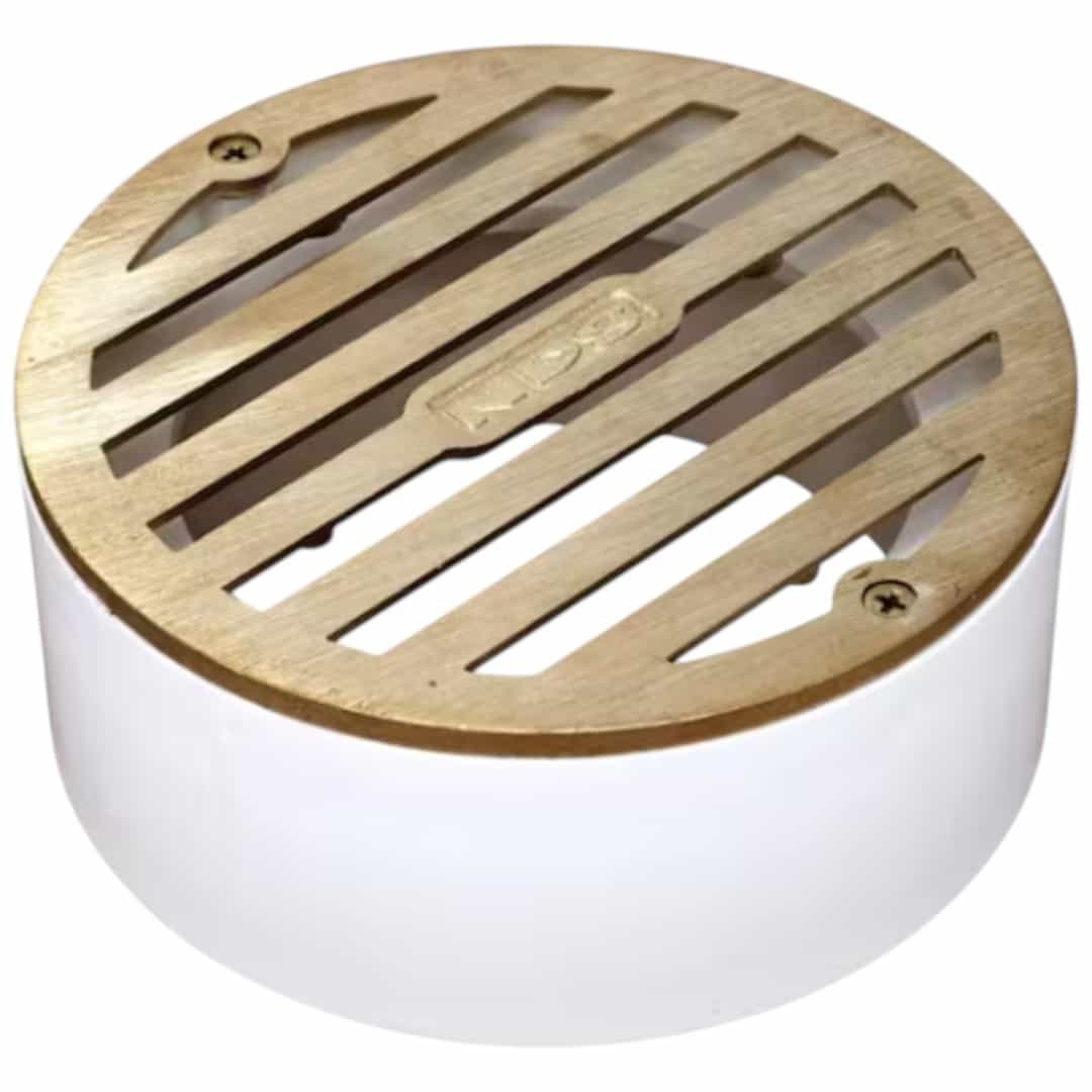 910B-10 4 in. Brass Round Drainage Grate