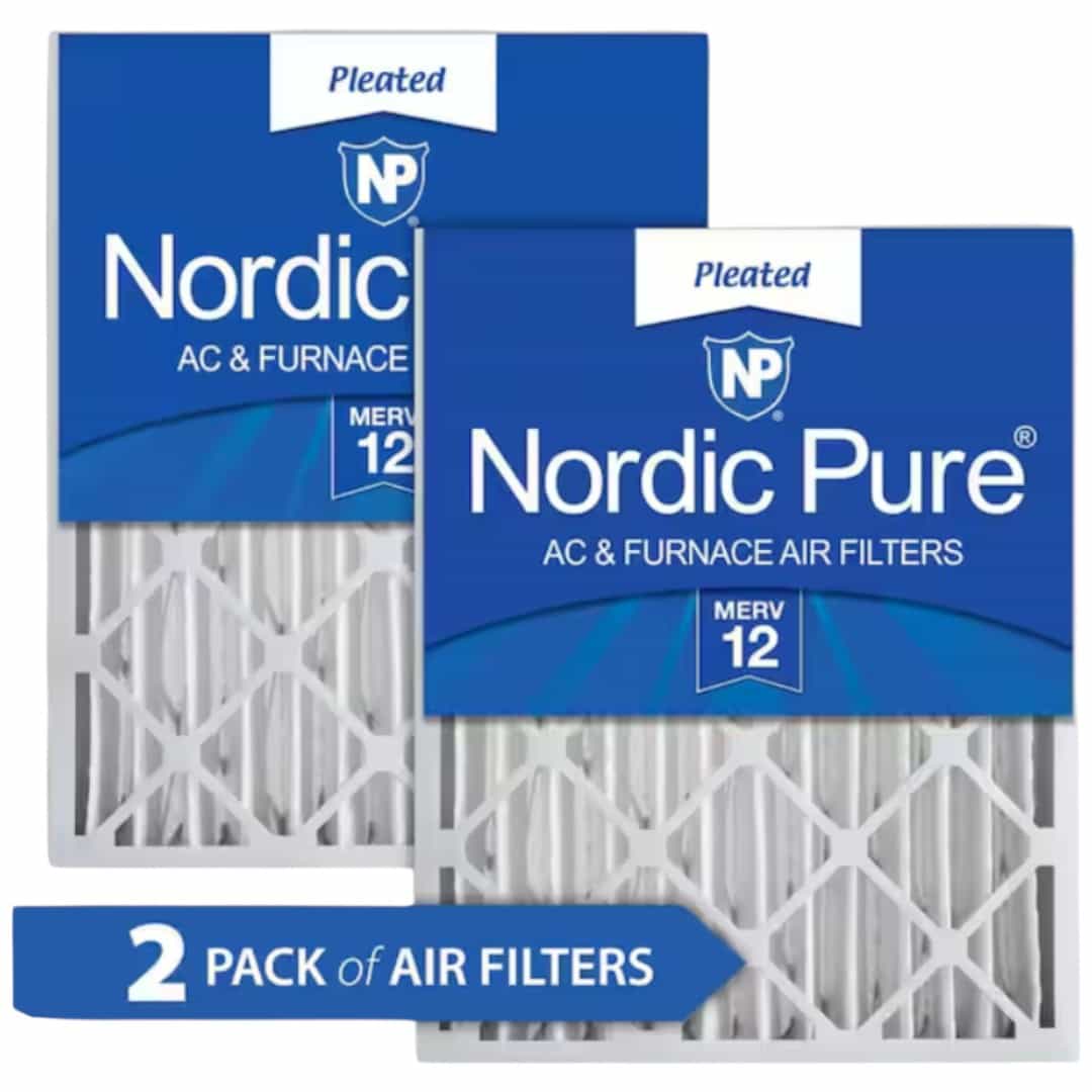 Nordic Pure 16x24x4M12-2 16 in. x 24 in. x 4 in. Allergen Pleated MERV 12 Air Filter (2-Pack)