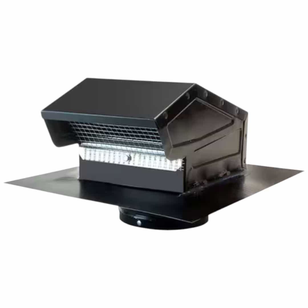 Master Flow GNV4BL 4 in. Goose Neck Vent Roof Cap in Black