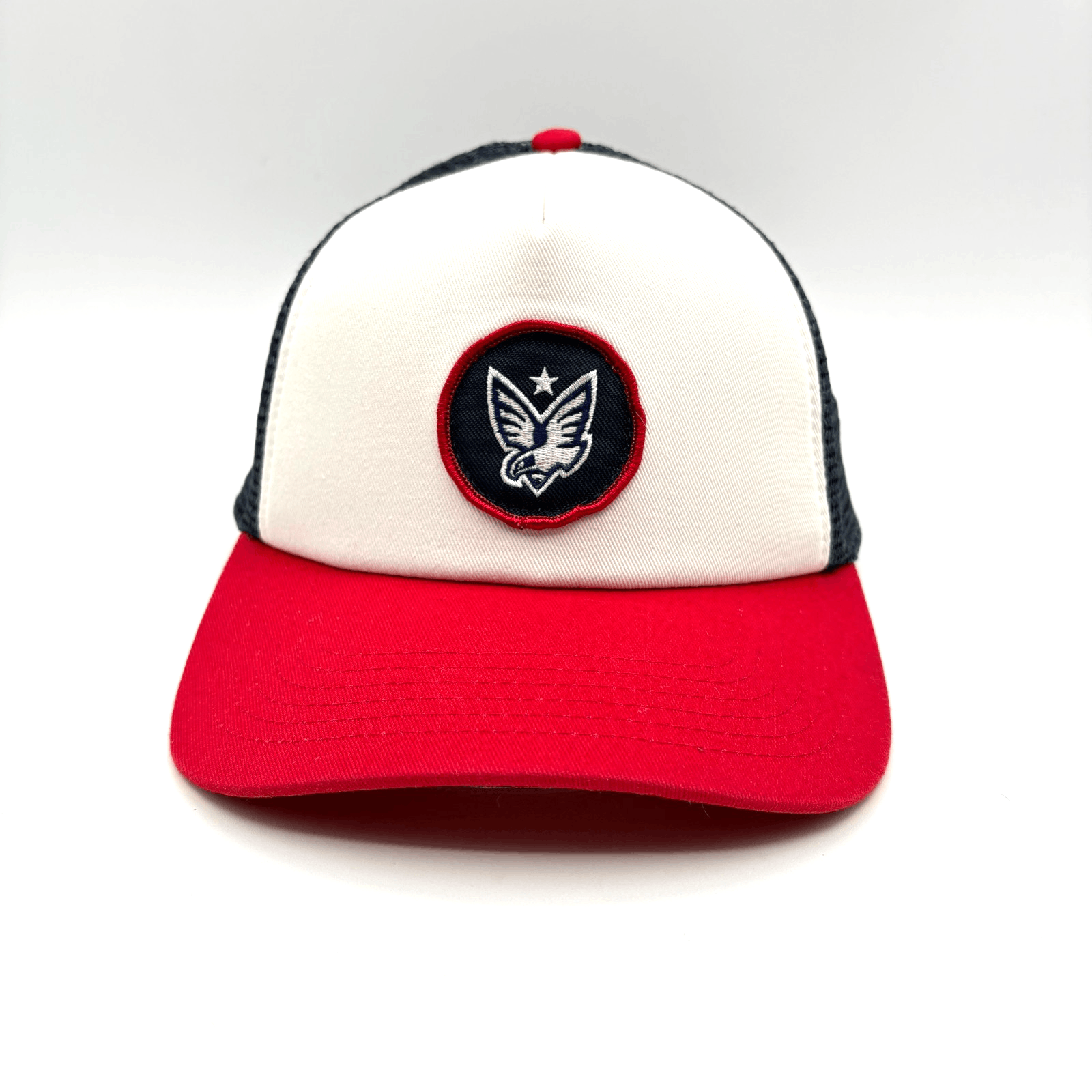 Imperial American Eagle & Star Red, White, and Blue Mesh Trucker Snapback Cap