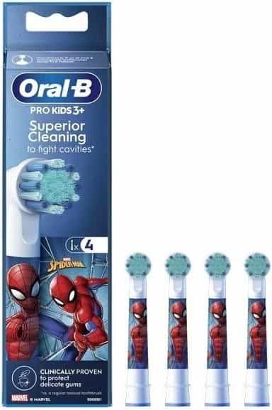 Lot of 2 4 Packs (8 total) Oral-B Pro Kids Electric Toothbrush Head w/Spiderman