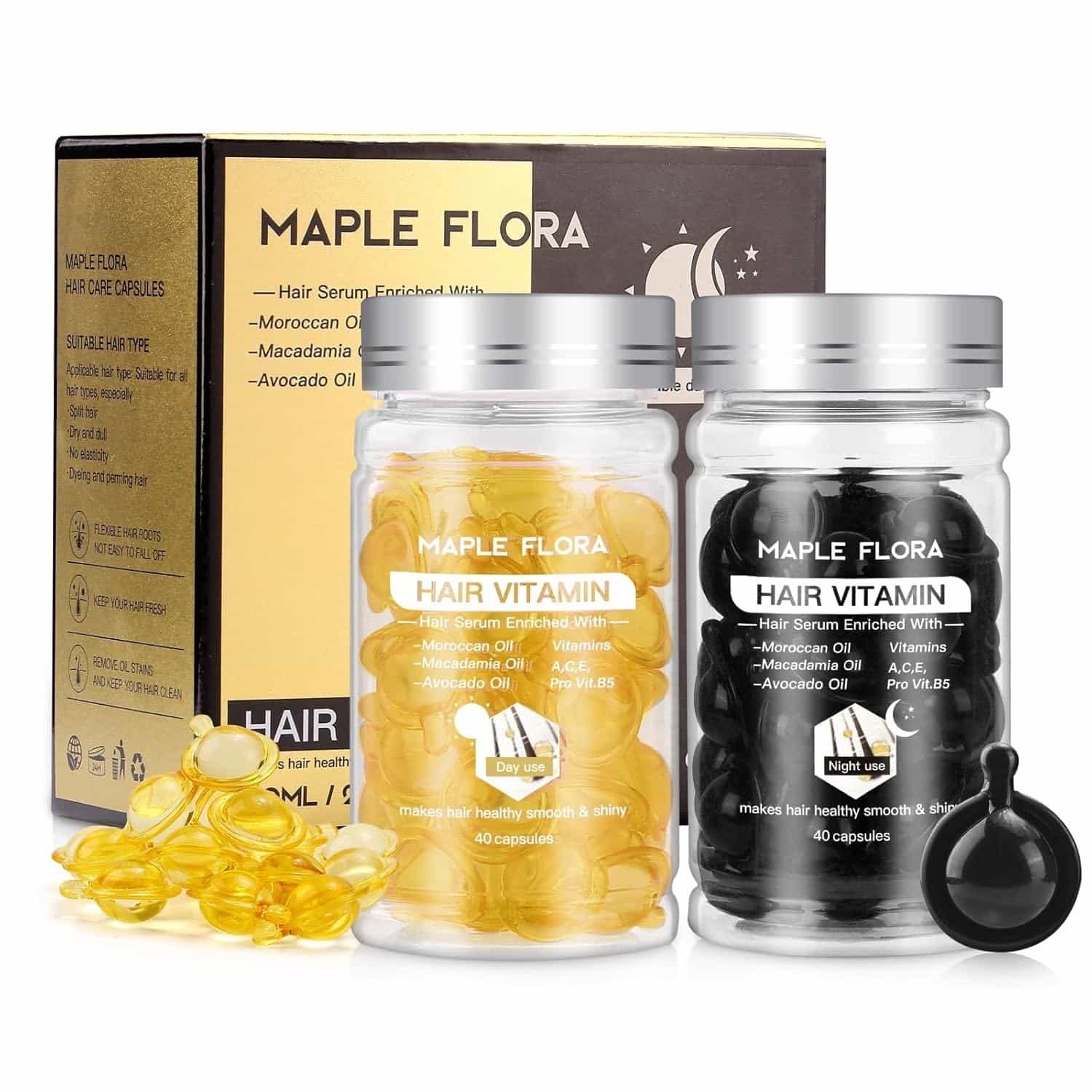 Maple Flora Hair Treatment Serum 40 X 2 Capsules Day & Night Treatment