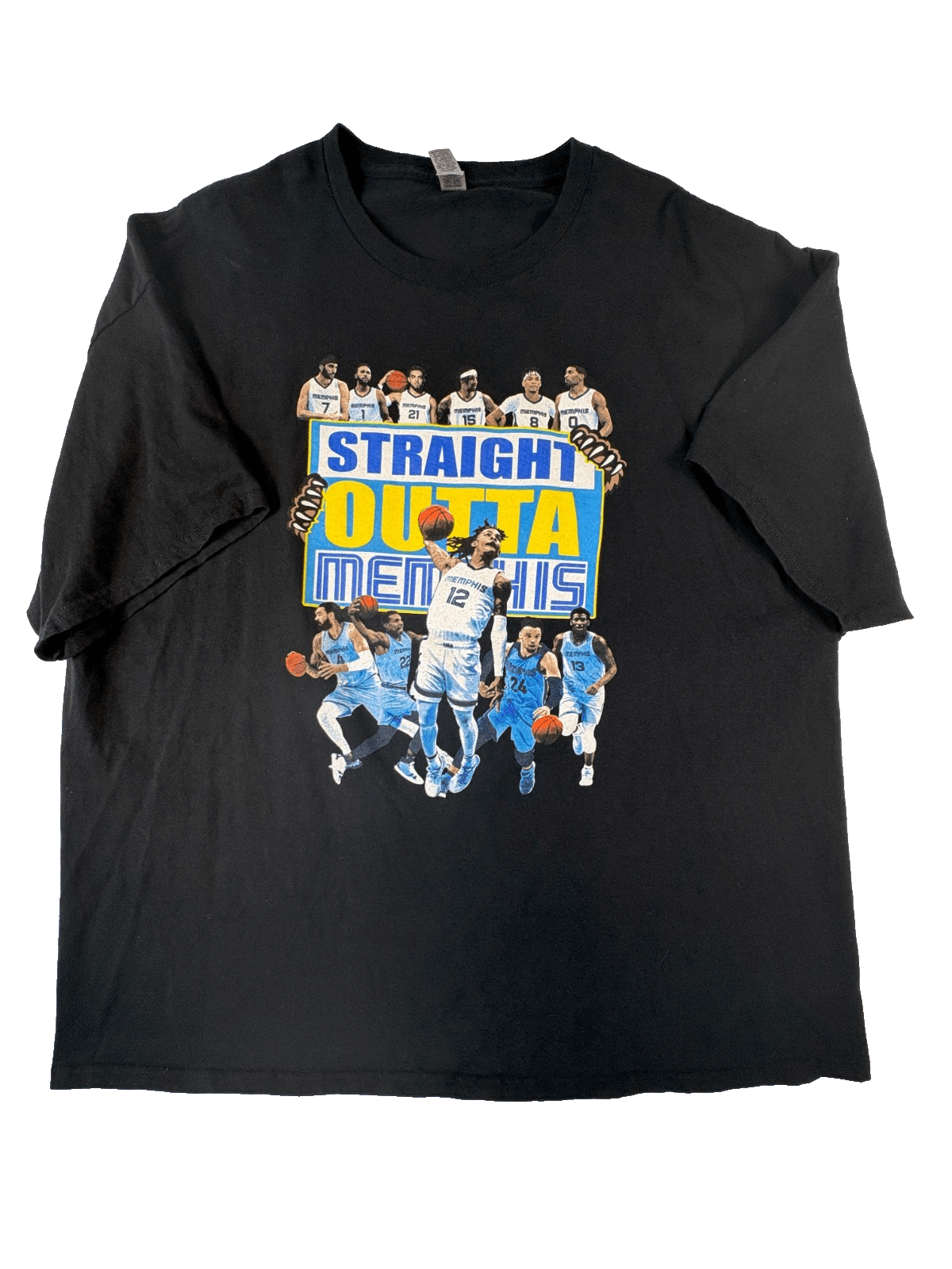 Memphis Grizzlies 'Straight Outta Memphis' Black Double-Sided T-Shirt 3XL